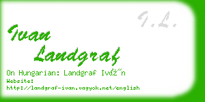 ivan landgraf business card